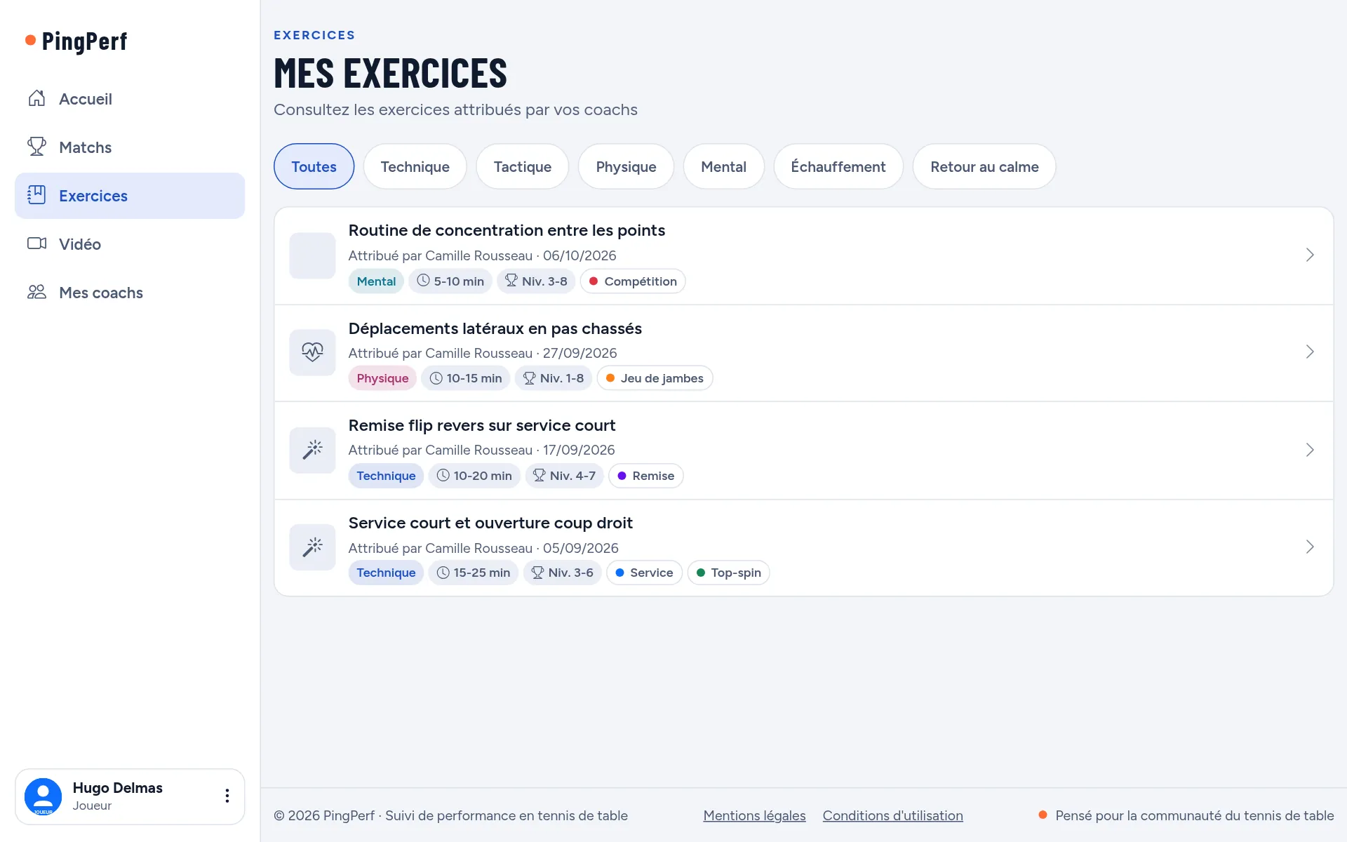 Des exercices sur mesure